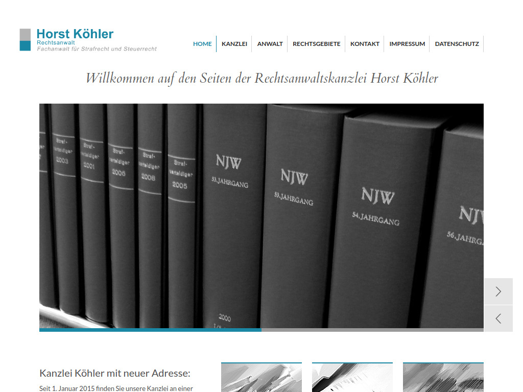 Website von Rechtsanwaltskanzlei Köhler in Magdeburg