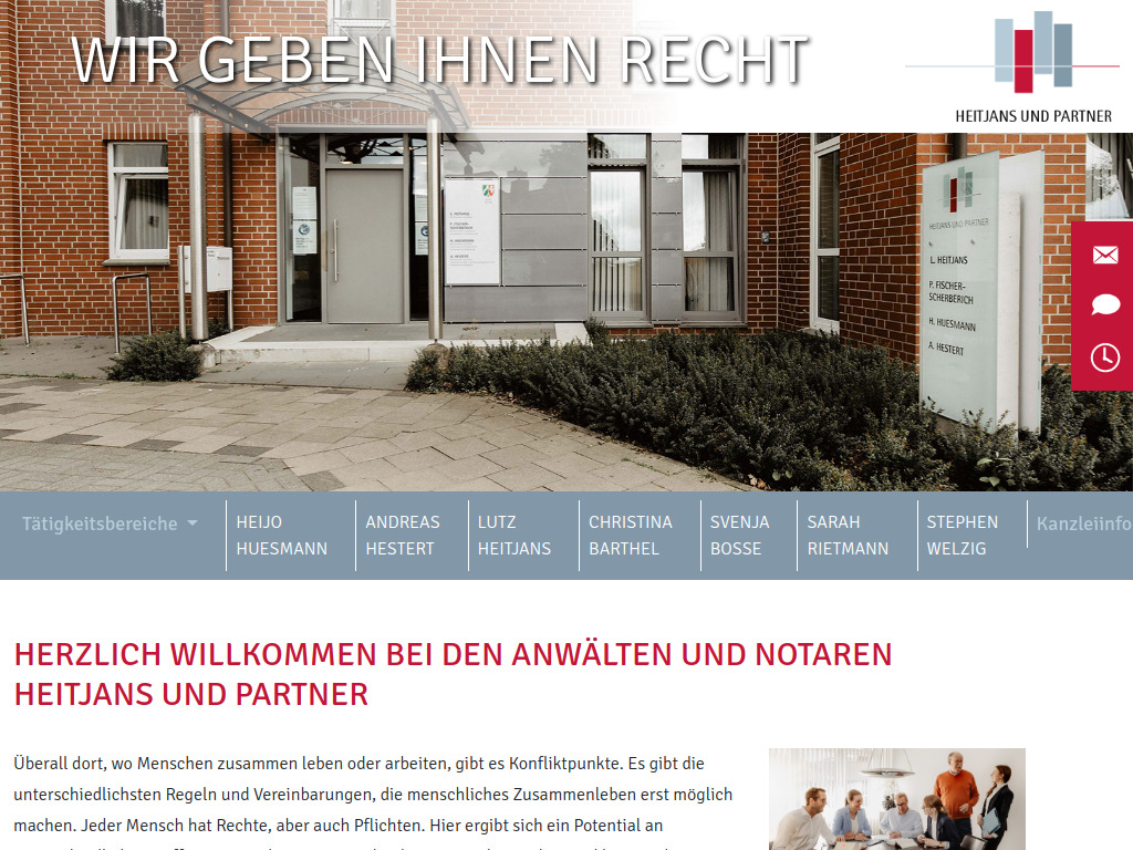 Website von Heitjans und Partner GbR in Emsdetten