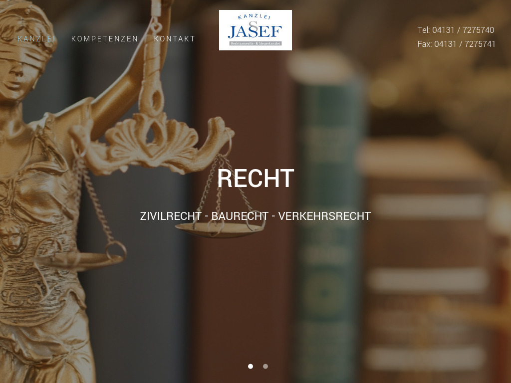 Website von Kanzel Jasef - Rechtsanwalt und Steuerkanzlei in Bardowick