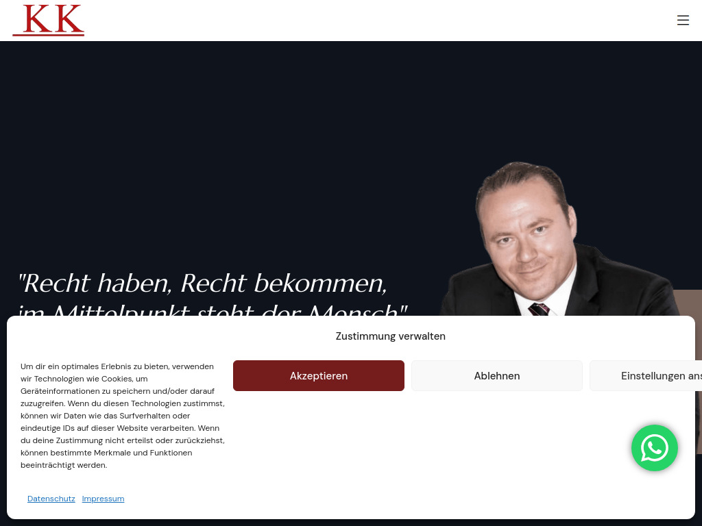 Website von Rechtsanwalt Johannes B. Kagerer in Düsseldorf