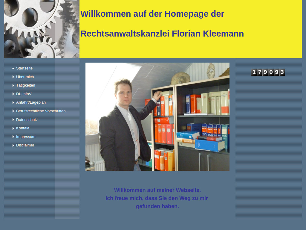Website von Rechtsanwaltskanzlei Florian Kleemann in Schwarzach am Main