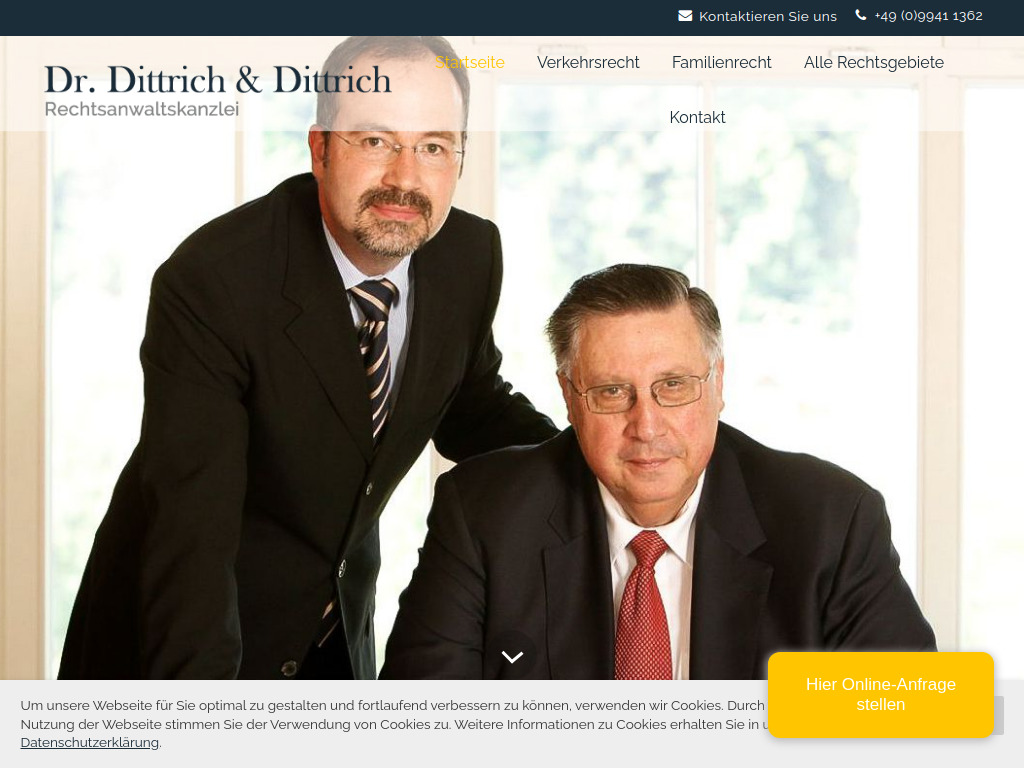 Website von Rechtsanwaltskanzlei Dr. Hans-Wolfgang Dittrich & Stefan Dittrich in Bad Kötzting