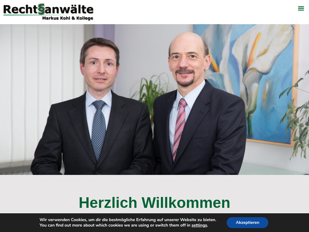 Website von Rechtsanwaltskanzlei Kohl & Stockmann in Großheubach