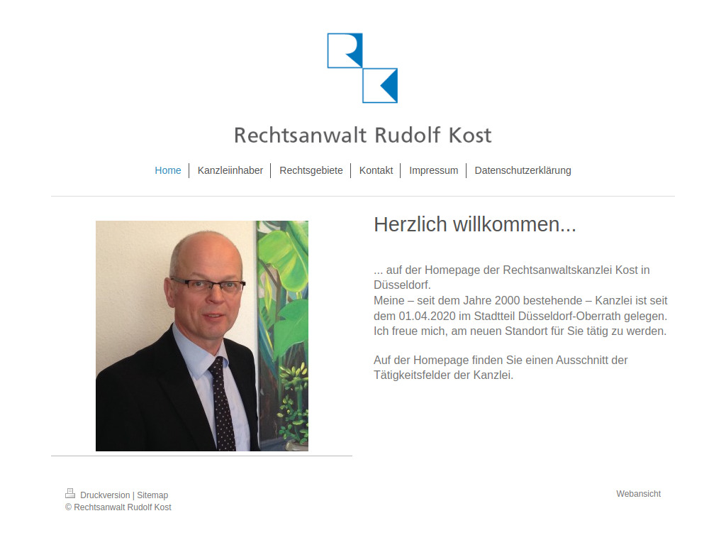 Website von Rudolf Kost in Düsseldorf