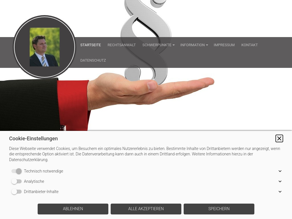 Website von Rechtsanwaltskanzlei Johannes Kulla in Bamberg
