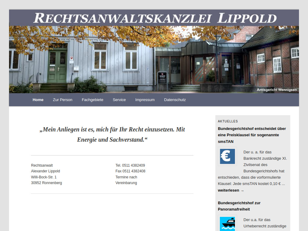 Website von Alexander Lippold in Ronnenberg
