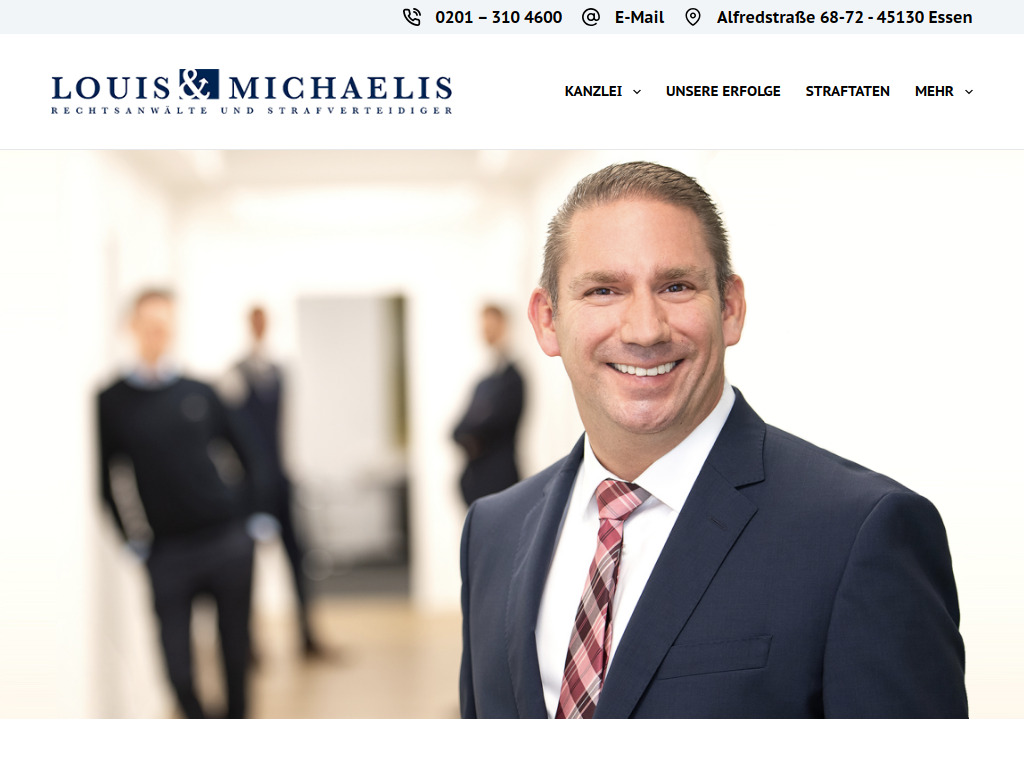 Website von Rechtsanwalt Clemens Louis in Essen