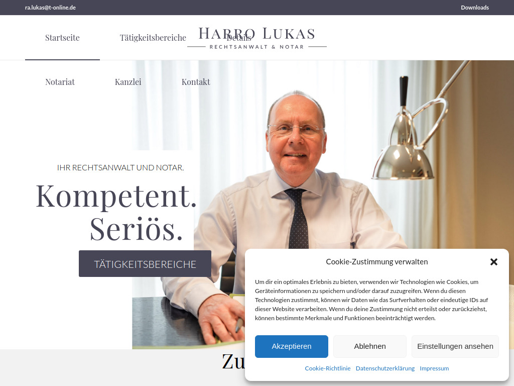 Website von Harro Lukas in Esens