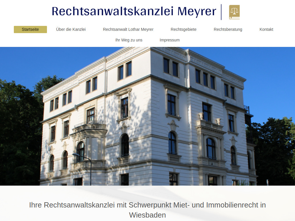 Website von Rechtsanwaltskanzlei Meyrer in Wiesbaden