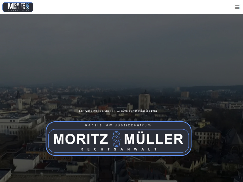 Website von Rechtsanwalt Moritz Müller in Gießen