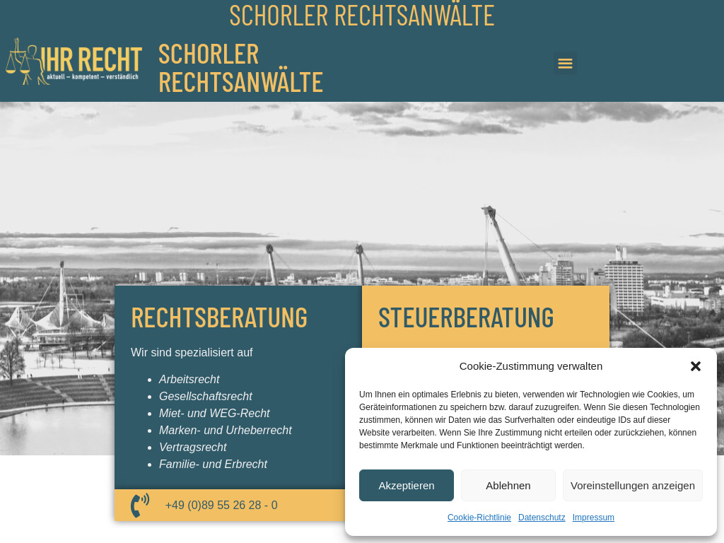 Website von Lutz Schorler in München