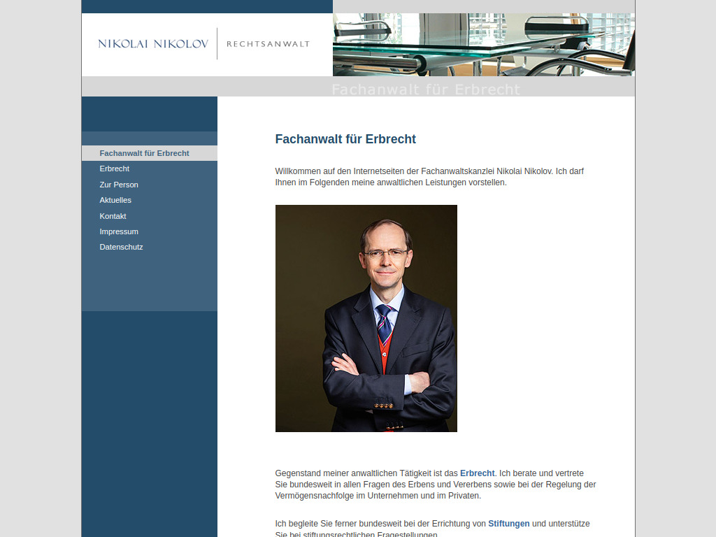 Website von Fachanwaltskanzlei Nikolai Nikolov
