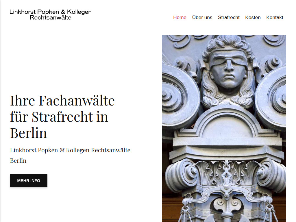 Website von Linkhorst Popken & Kollegen Rechtsanwälte