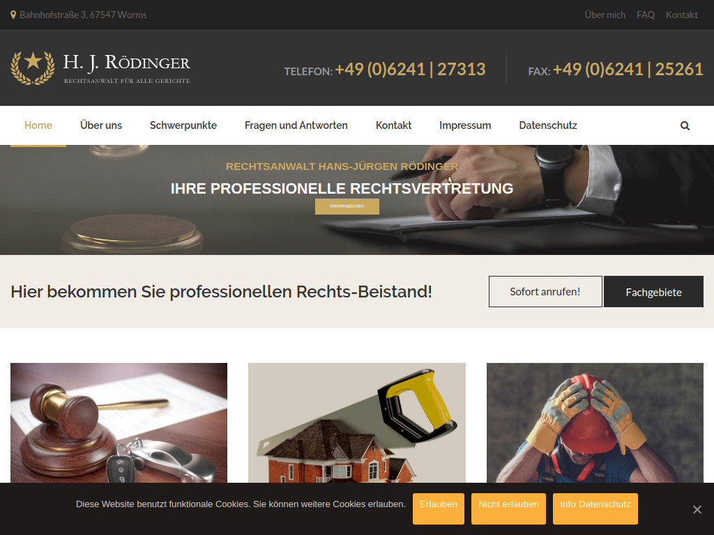 Website von RAH. R. Rödinger in Worms