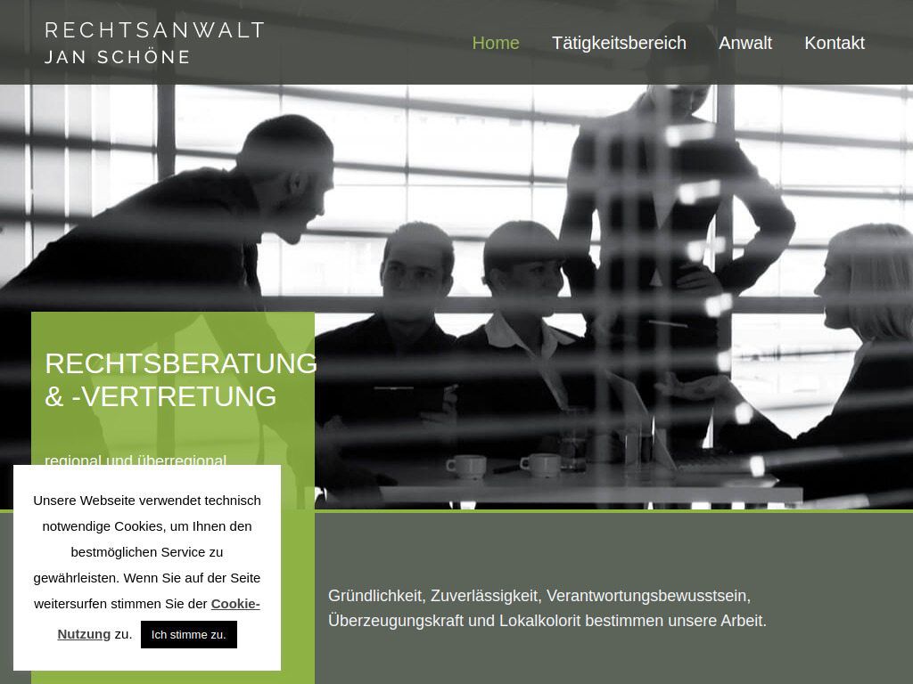 Website von Rechtsanwalt Jan Schöne in Leipzig
