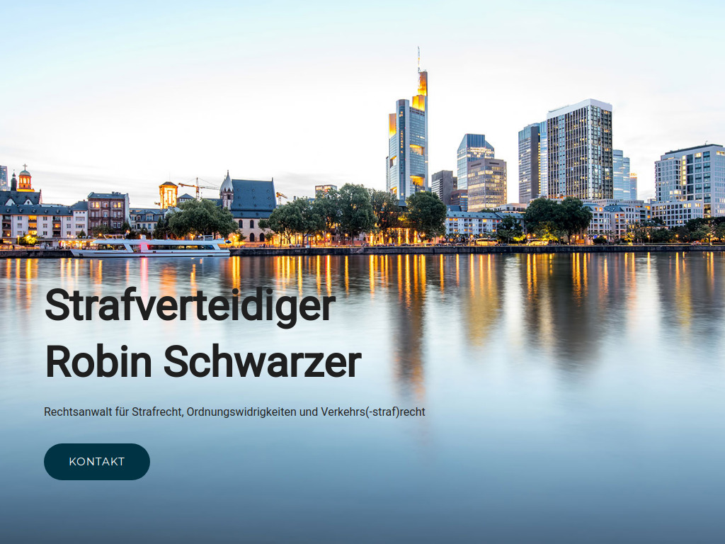 Website von Robin Schwarzer Rechtsanwalt in Frankfurt am Main