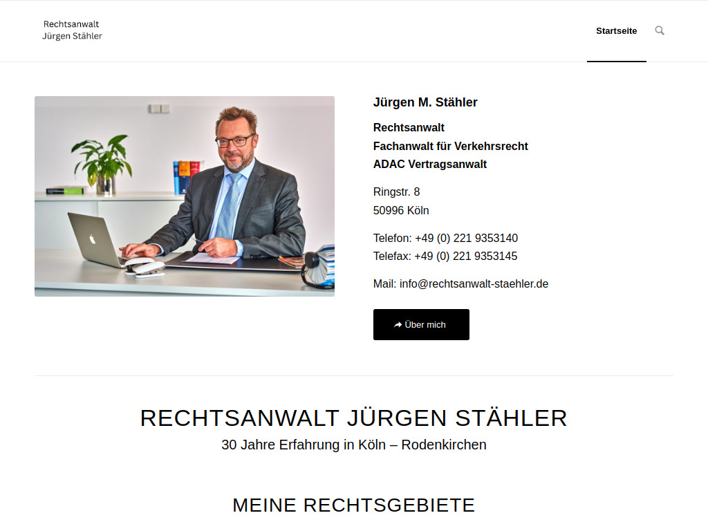Website von Jürgen Stähler in Köln