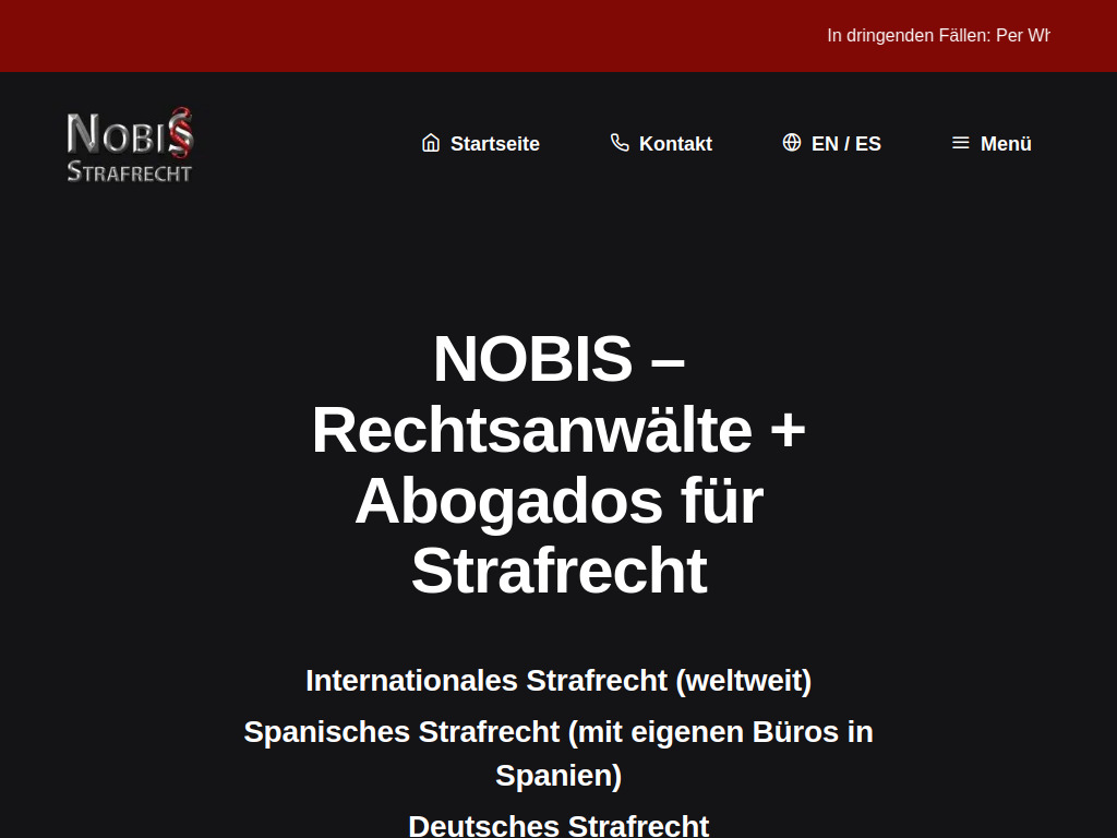 Website von NOBIS in Brüggen