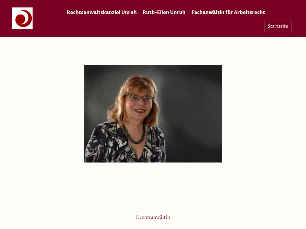 Website von Rechtsanwaltskanzlei Unruh in Leimen