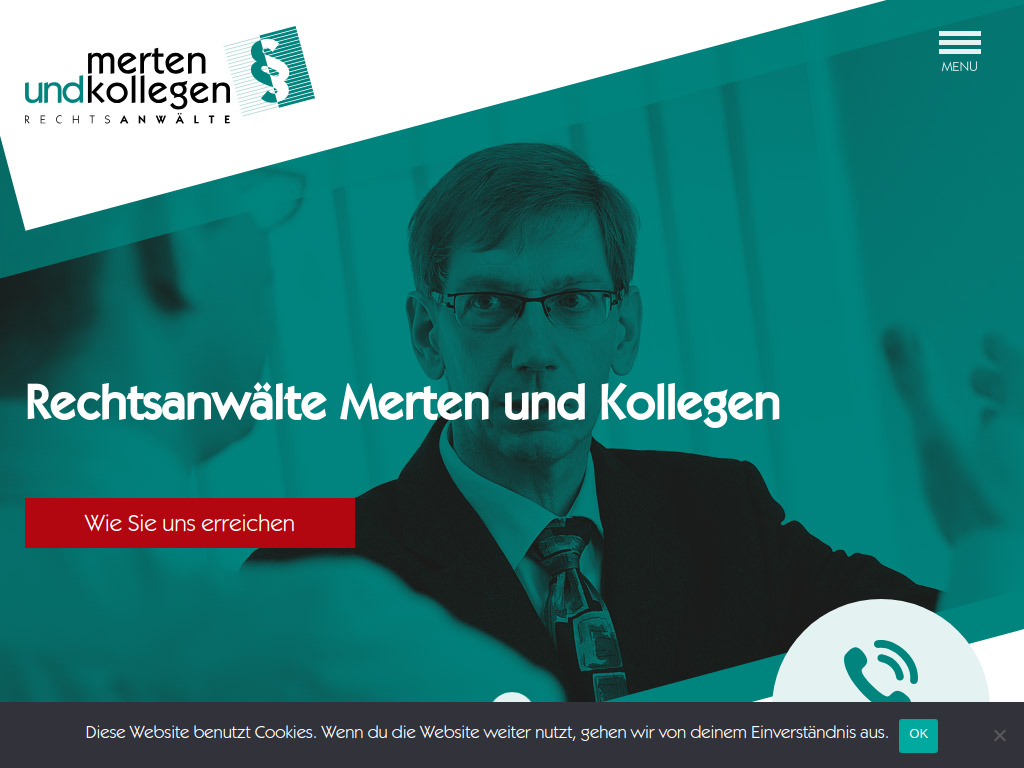 Website von Rechtsanwälte Merten und Kollegen in Völklingen-Ludweiler