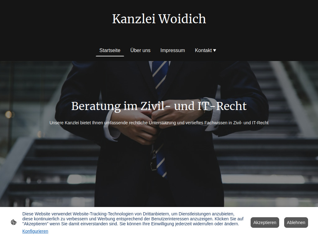 Website von Kanzlei Woidich in Offenbach am Main