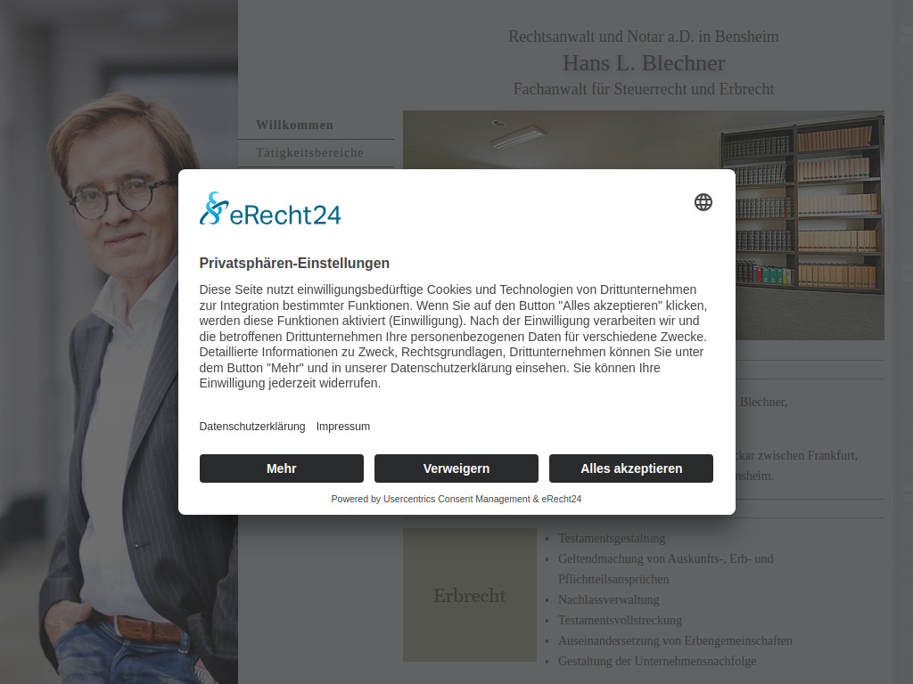 Website von Hans L. Blechner in Bensheim