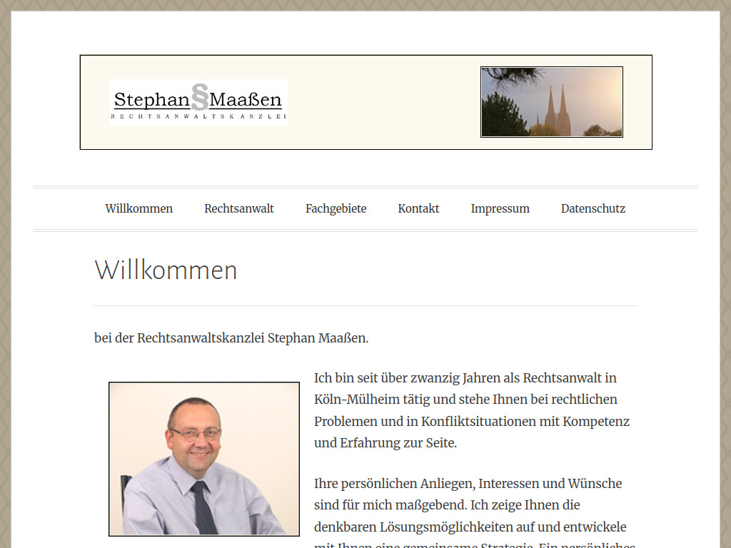 Website von Rechtsanwaltskanzlei Stephan Maaßen in Köln