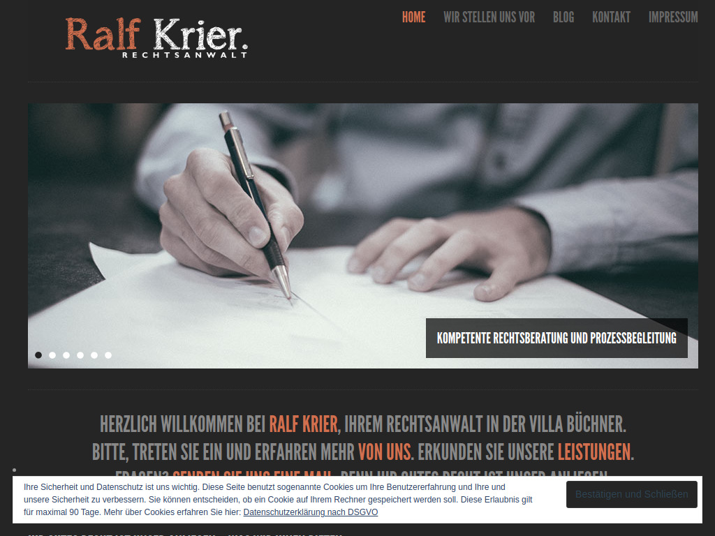 Website von Rechtsanwalt Ralf Krier in Pfungstadt