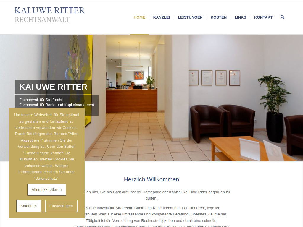Website von Rechtsanwalt Kai-Uwe Ritter in Neuwied
