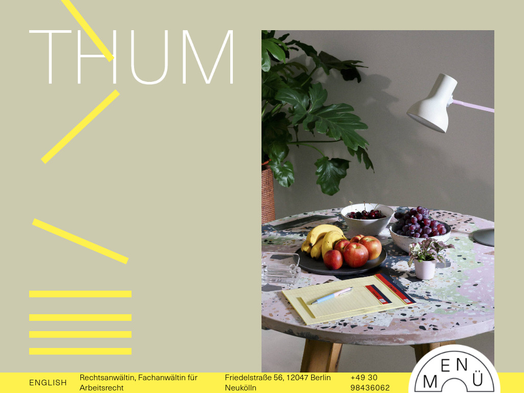 Website von Rechtsanwaltskanzlei Leonie Thum in Berlin