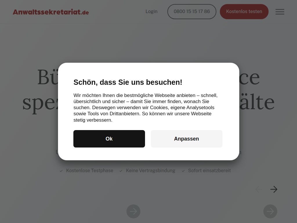 Website von ebuero AG in Berlin