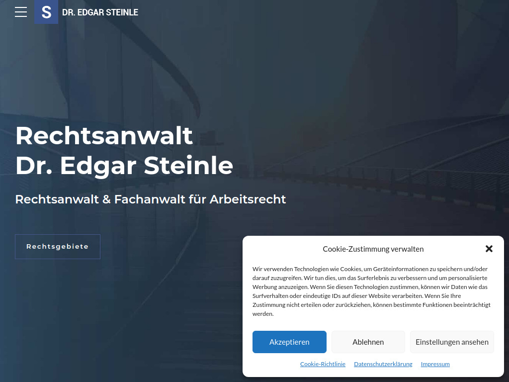 Website von Rechtsanwalt Dr. Edgar Steinle in Dreieich