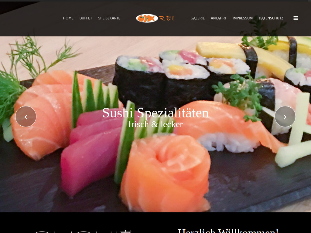 Website von Rei Restaurant in Burghausen