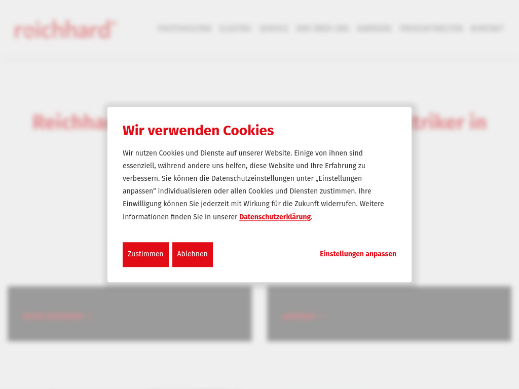 Website von Reichhard Elektrotechnik GmbH