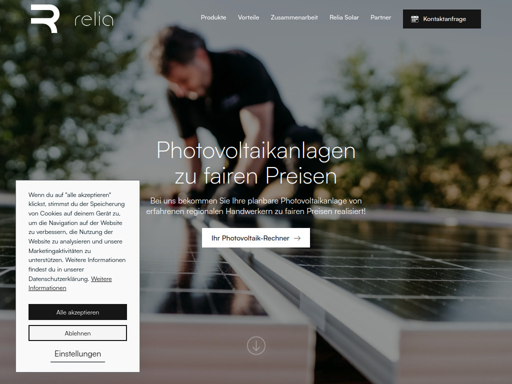 Website von RELIA Baumanagement GmbH in Leipzig