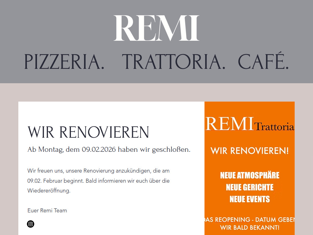 Website von REMIS Pizzeria Bad Reichenhall in Bad Reichenhall