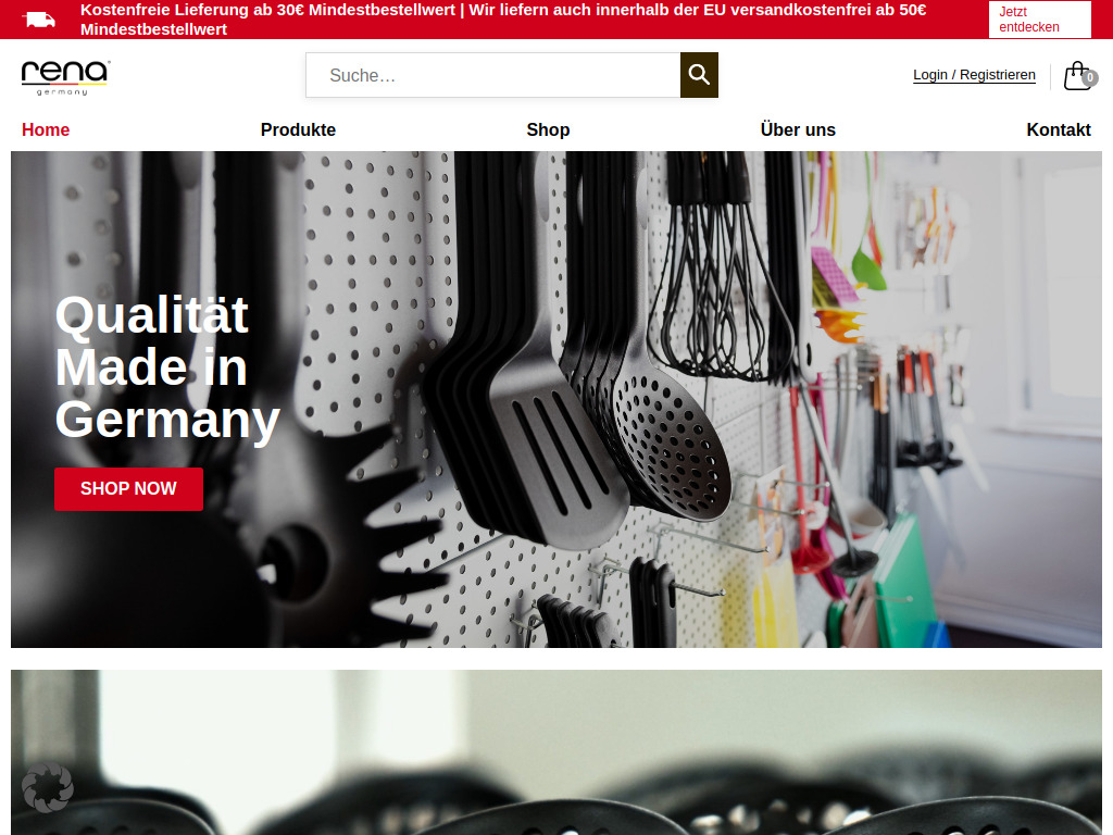 Website von RENA Küchenhelfer GmbH in Straubenhardt