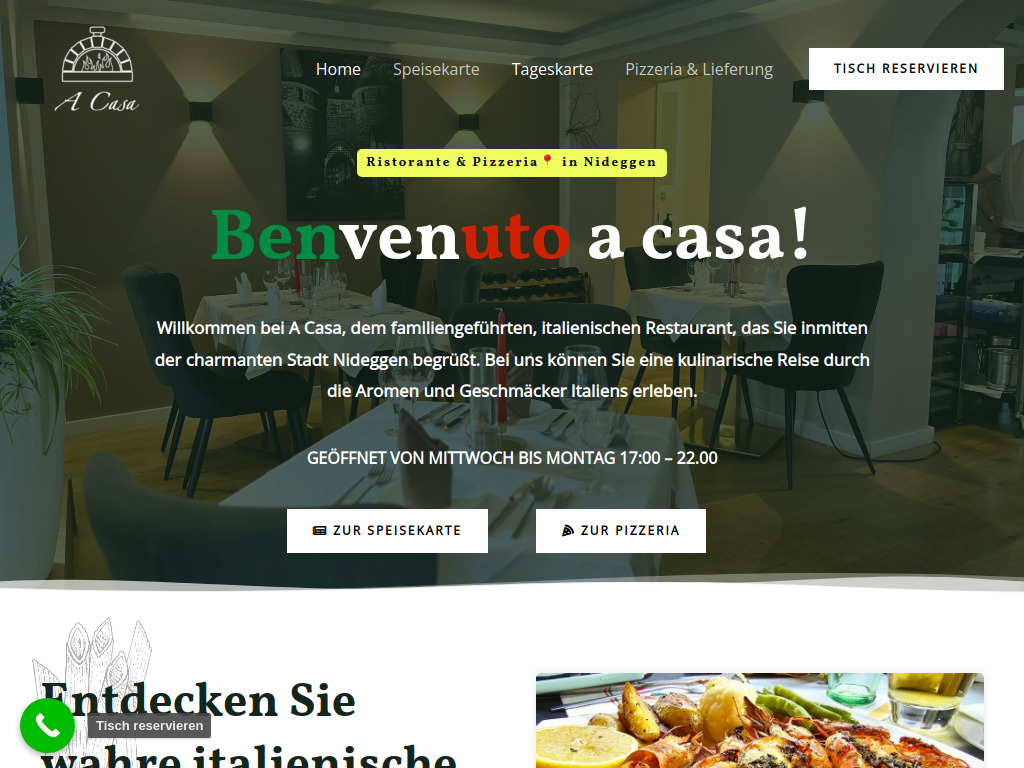 Website von A Casa GmbH in Nideggen