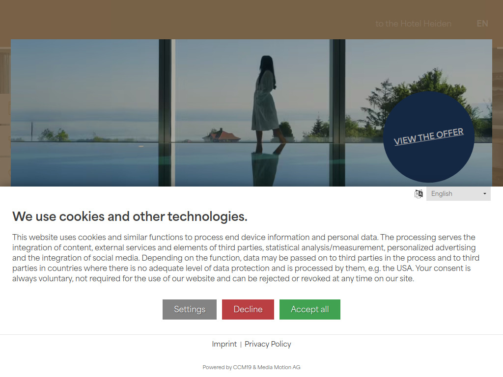 Website von Restaurant Acht & Acht Bar in Heiden