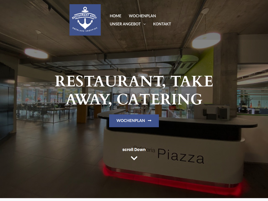 Website von Restaurant AHOI in Wilderswil