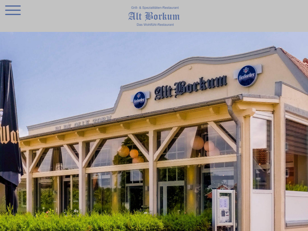 Website von Restaurant Alt Borkum in Borkum