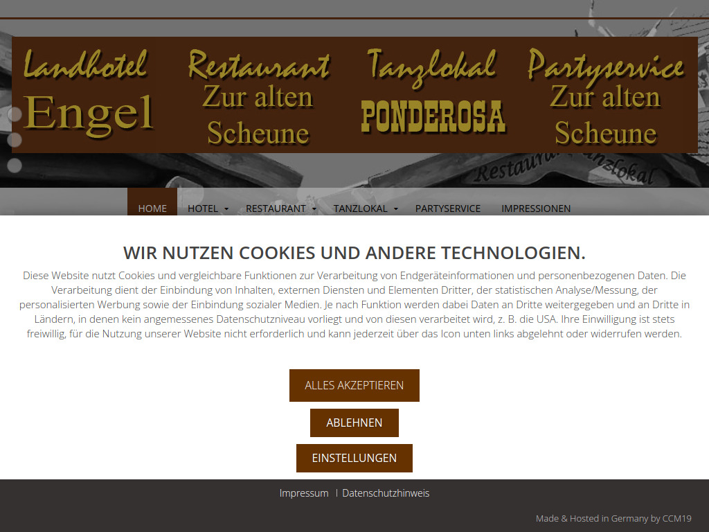 Website von restaurant-alte-scheune.de in Krumbach
