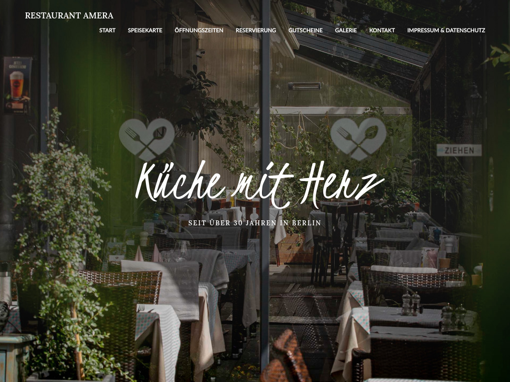Website von Amera Restaurant GmbH und Co. KG in Berlin