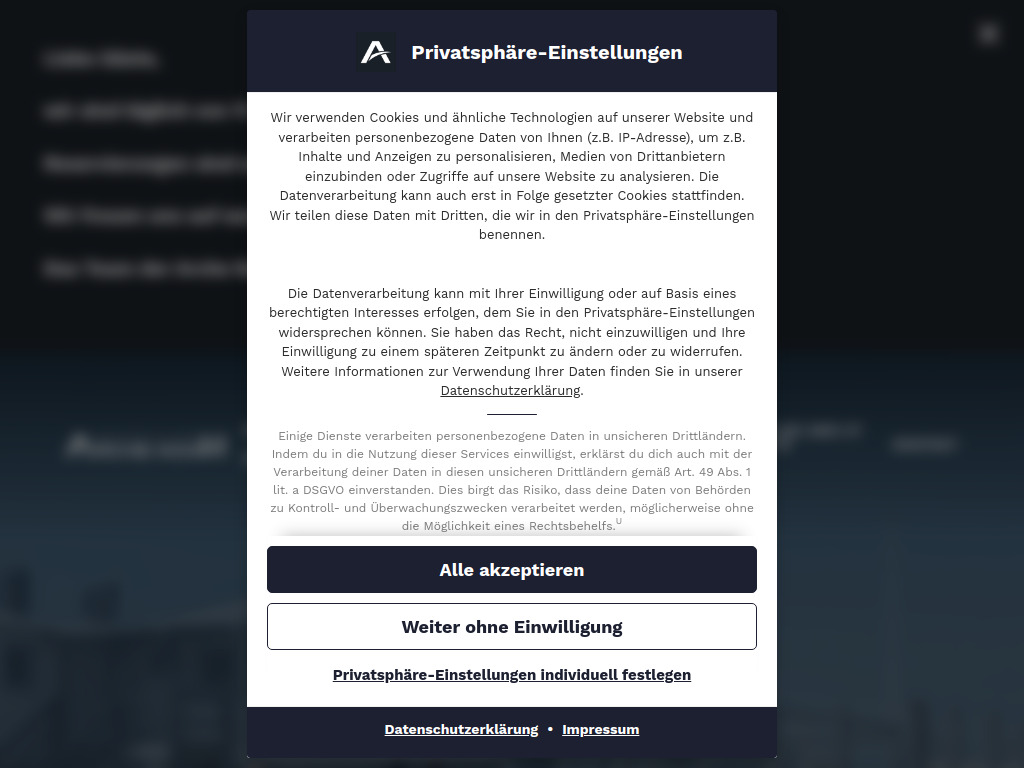 Website von Peci SPO GmbH in St. Peter-Ording