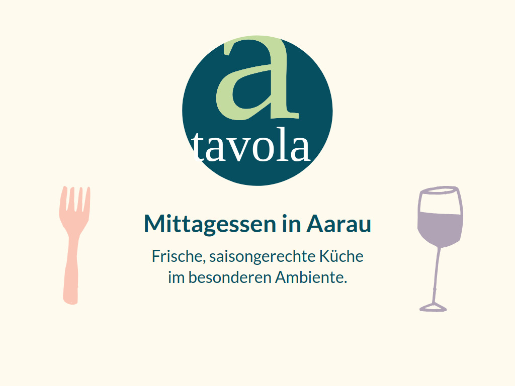 Website von A Tavola in Aarau