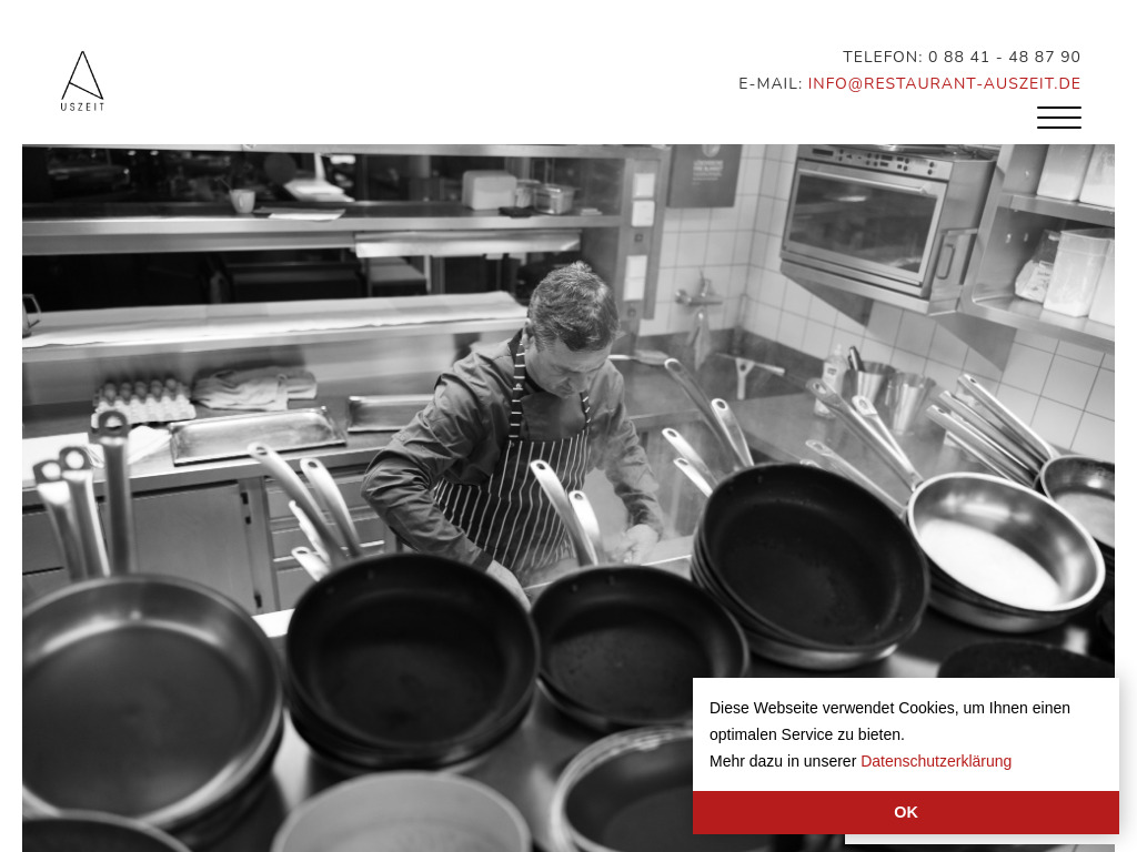 Website von Restaurant Auszeit in Murnau im Kunst- und KulturPark in Murnau a. Staffelsee