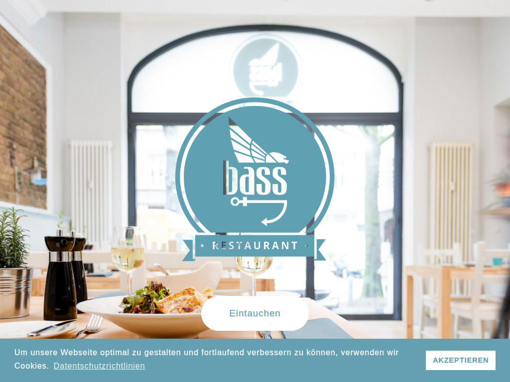 Website von Restaurant bass in Berlin