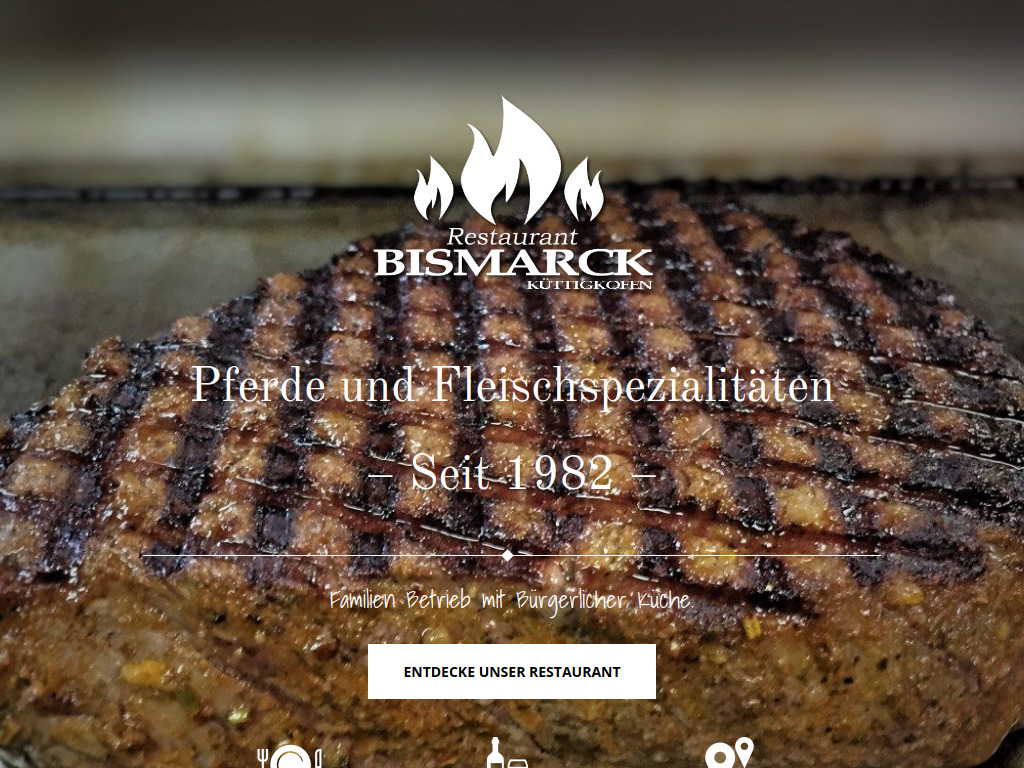 Website von Restaurant Bismarck in Küttigkofen