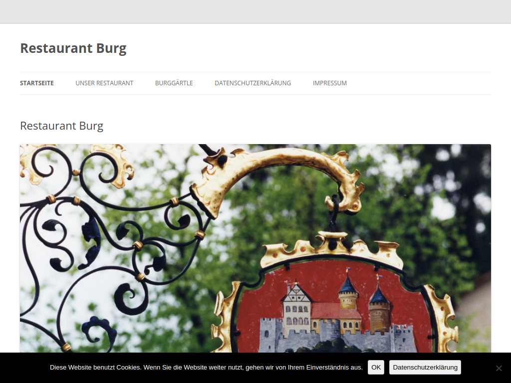 Website von Restaurant Burg in Nagold