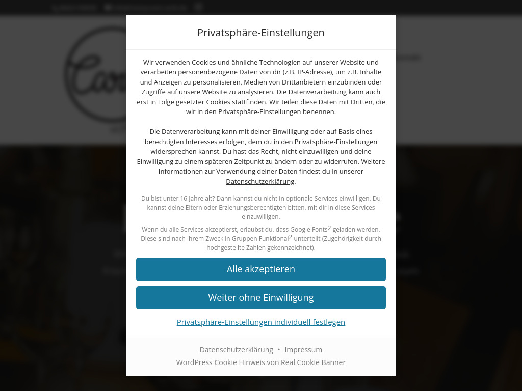 Website von Restaurant Carle Größer & Lemmer GbR in Marburg